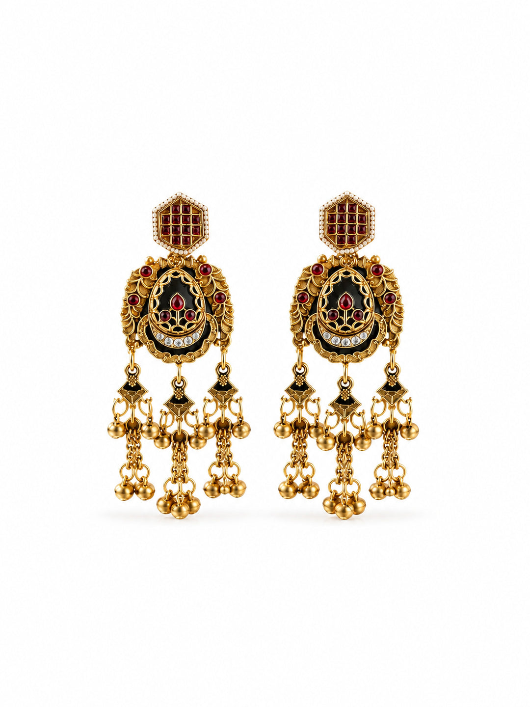 Venyora BHAGI Gold-Plated Drop Earrings