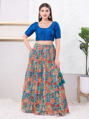 Vamas Art Silk Round Neck Solid Front Open Blouse