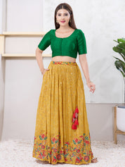 Vamas Art Silk Round Neck Solid Front Open Blouse