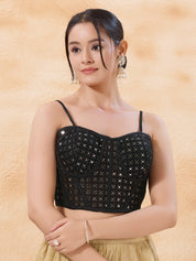 Cutwork Embroidered Katori Cut Corset