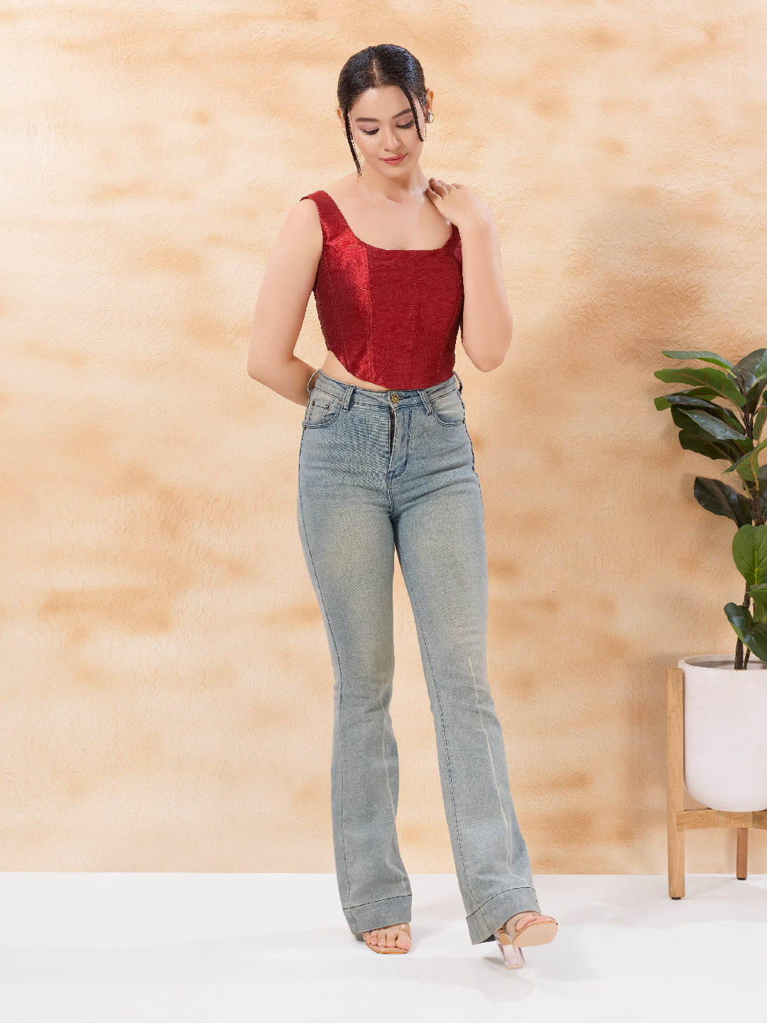 Vamas Mulbury Silk Round Neck Corset