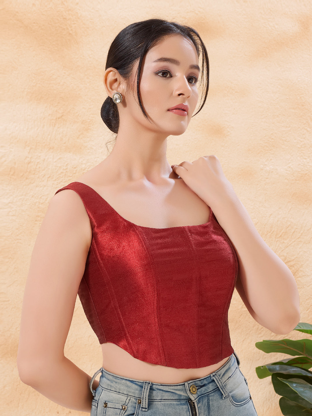 Vamas Mulbury Silk Round Neck Corset