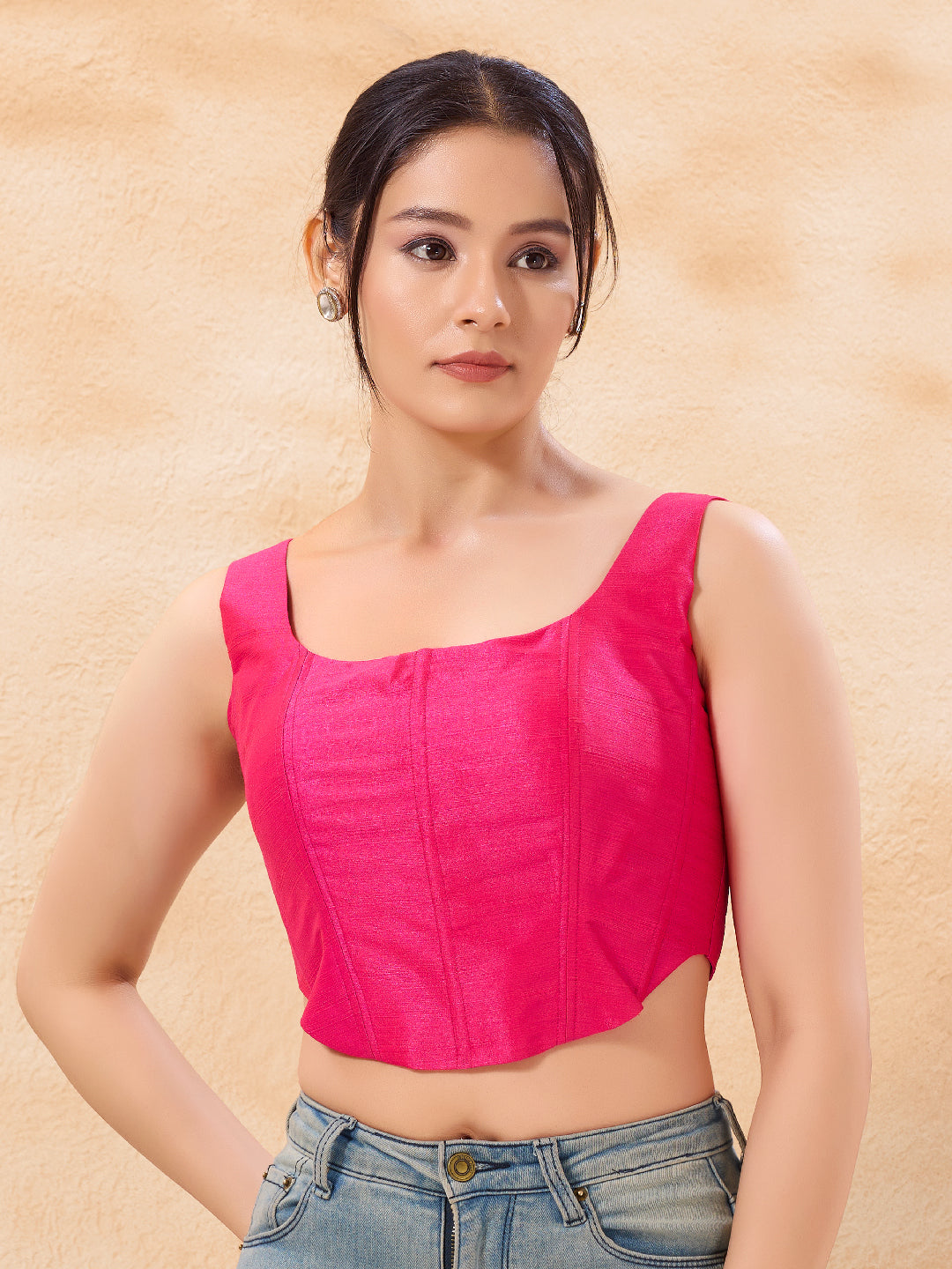 Vamas Mulbury Silk Round Neck Corset