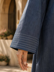Washed Denim Blue 2-Piece Co-ord Set in Cotton Denim