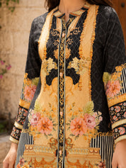 Black & Yellow Multicolored Printed A Line Tunic