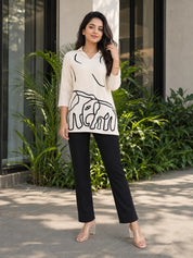 Elephant Cord Work Tunic in Cotton Flex