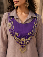 Lavender 3 Pc Tissue Set with Appliqué Vest