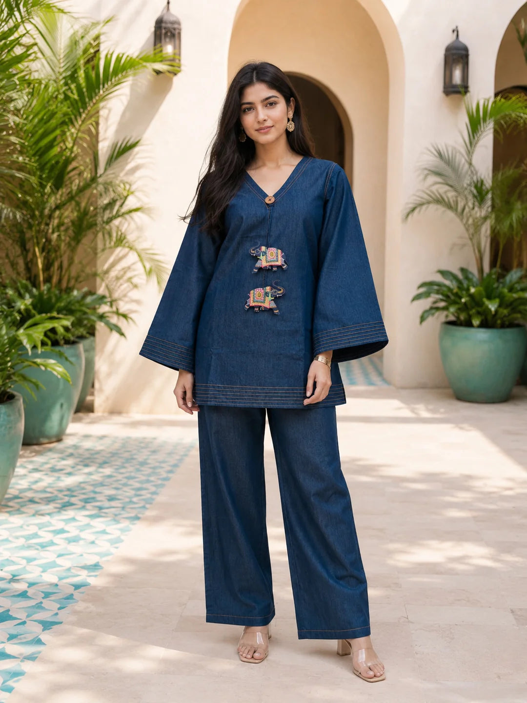Denim Blue Chambray Co-ord Set