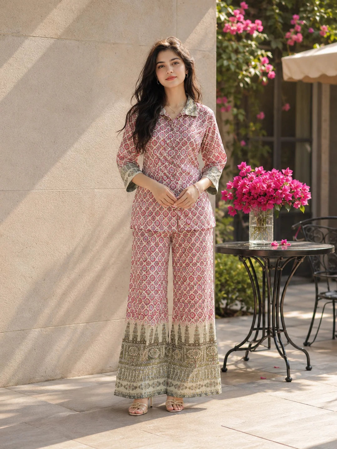 Geo-Fusion Muslin Co-Ord Set