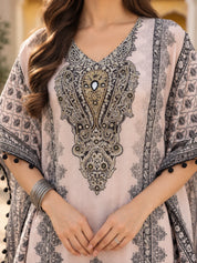Black & Baby Pink Heritage Mirror Embellished Co-ord Set