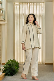 Premium quality white co-ord set for women