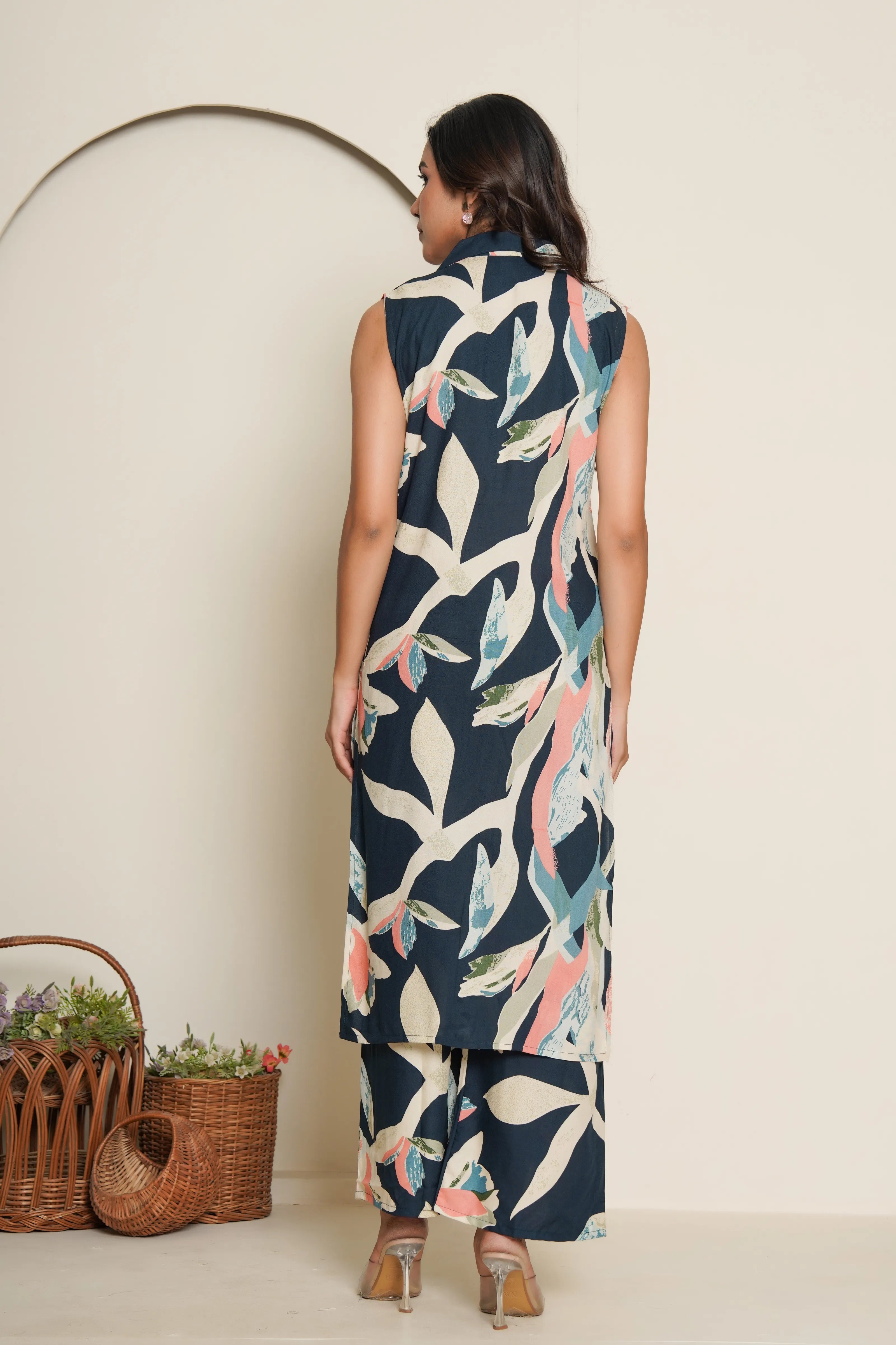 Abstract Brushstroke Kurta Set