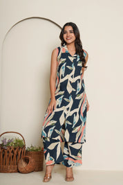 Abstract Brushstroke Kurta Set