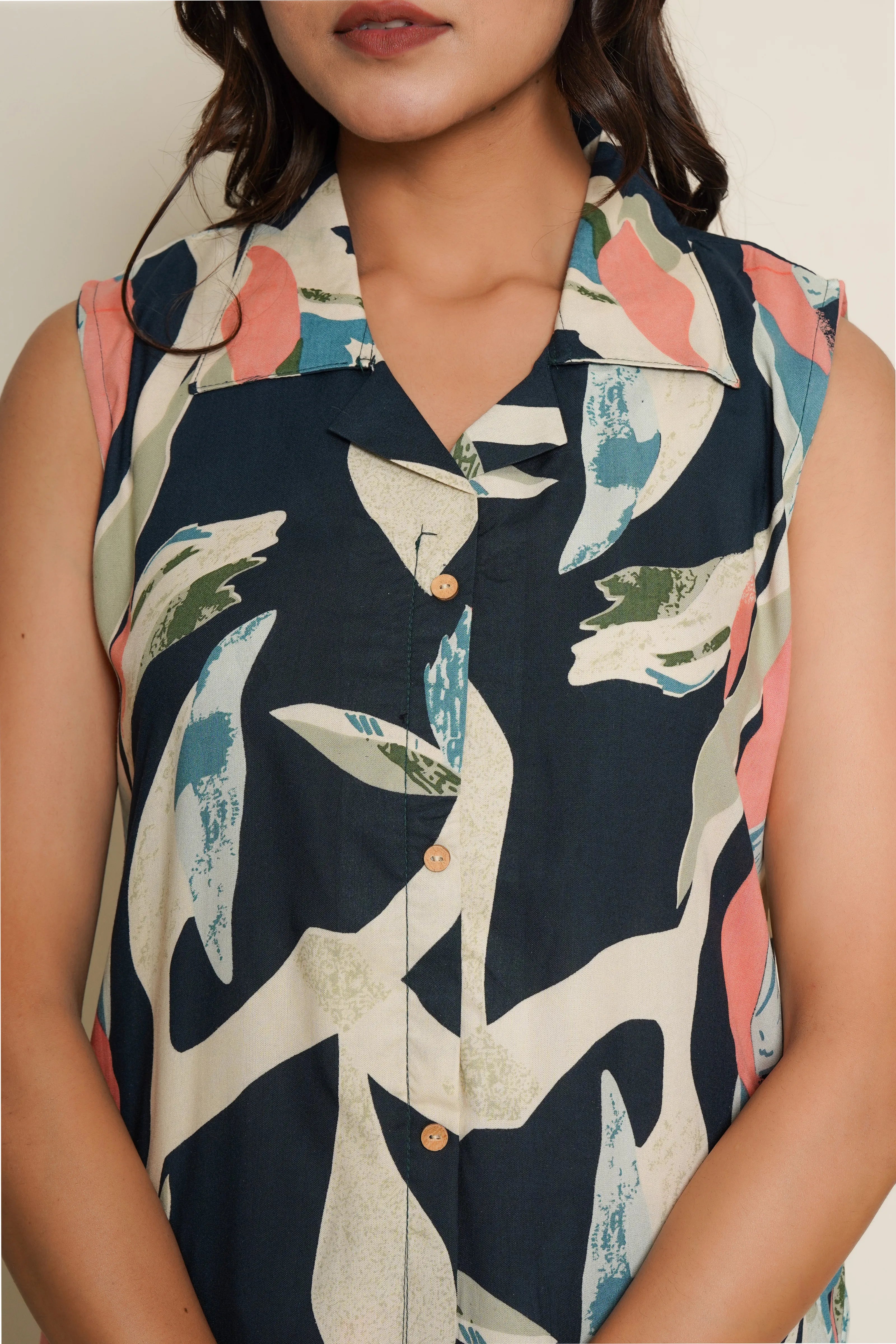 Abstract Brushstroke Kurta Set