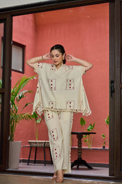 Designer white co-ord set for women online