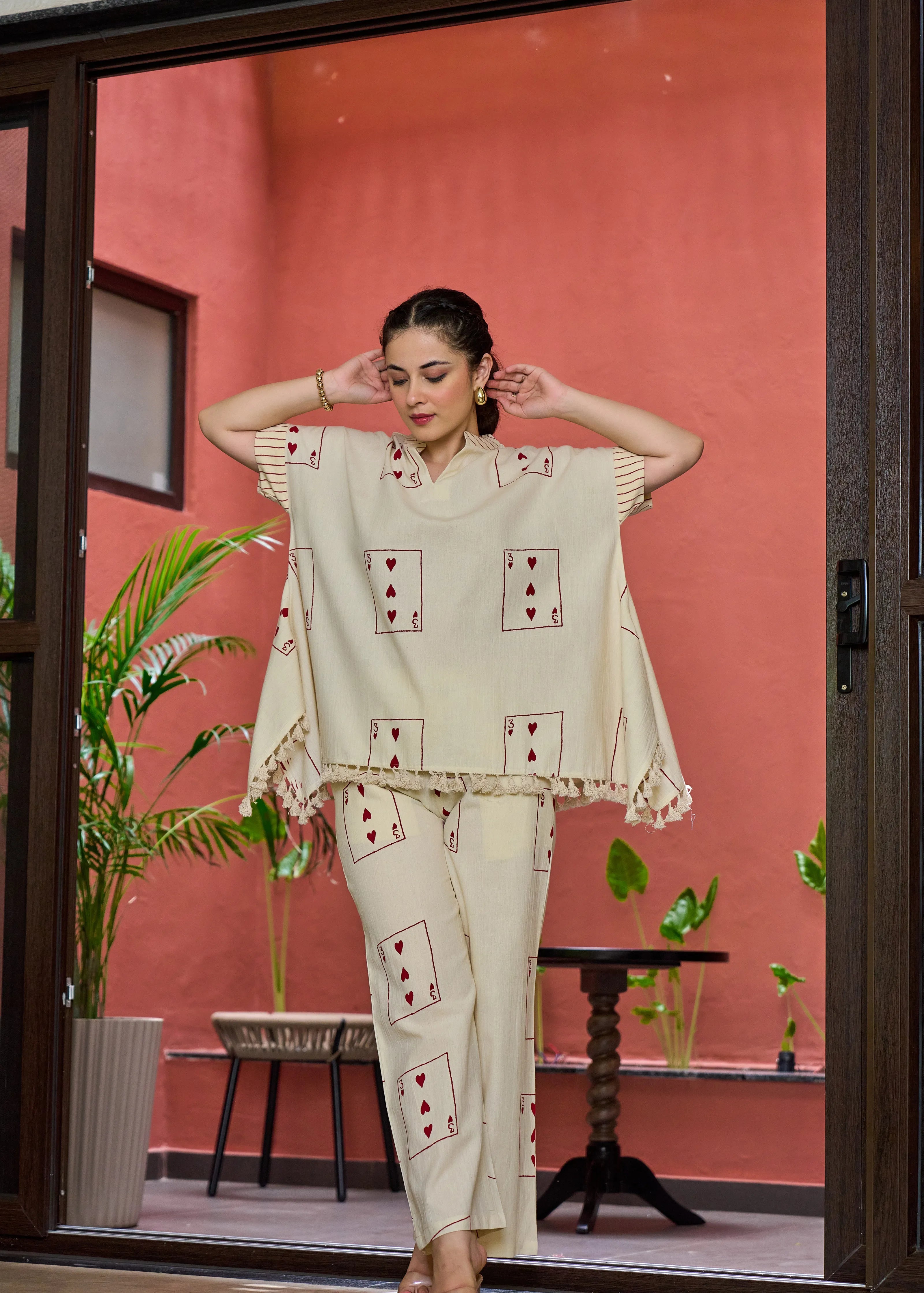 Designer white co-ord set for women online