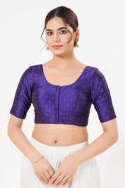 Vamas Tafetta Silk Zari Butti Round Neck Festive Blouse