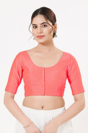 Vamas Tafetta Silk Zari Butti Round Neck Festive Blouse