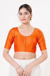 Vamas Tafetta Silk Zari Butti Round Neck Festive Blouse