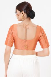Vamas Tafetta Silk Zari Butti Round Neck Festive Blouse