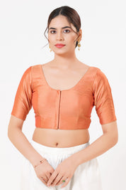 Vamas Tafetta Silk Zari Butti Round Neck Festive Blouse