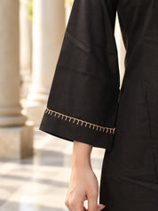 Black Blanket Stitch Co-ord Set in Cotton
