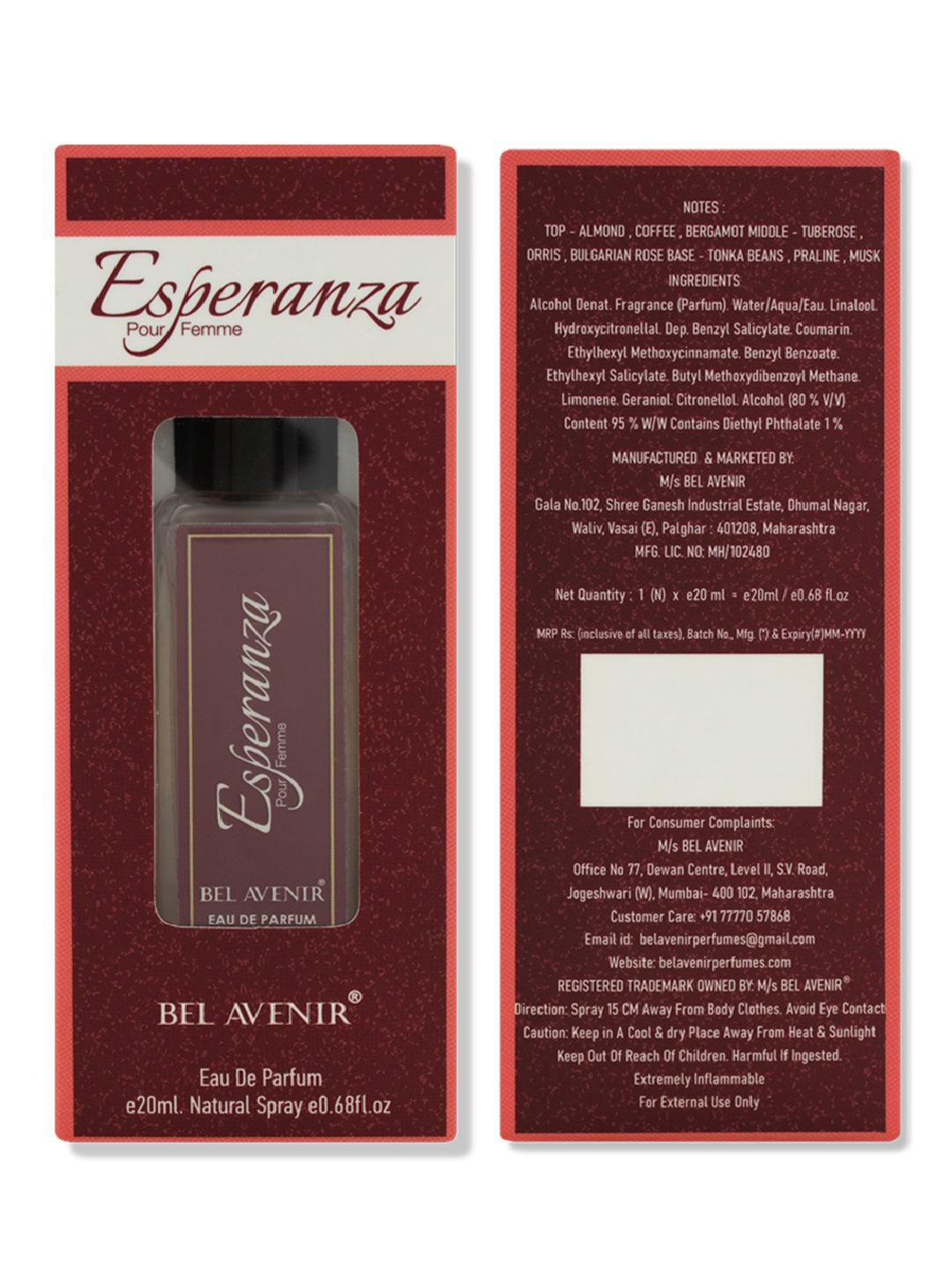 Bel Avenir Esparanza Eau de Parfum for Women