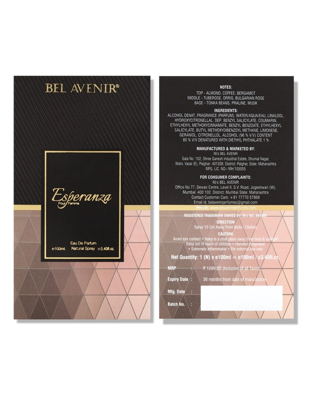 Bel Avenir Esparanza Eau de Parfum for Women
