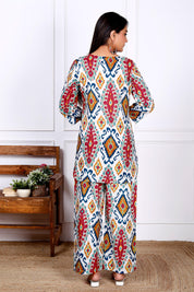 Bold iIkat Print Cotton  Kurta With Pant