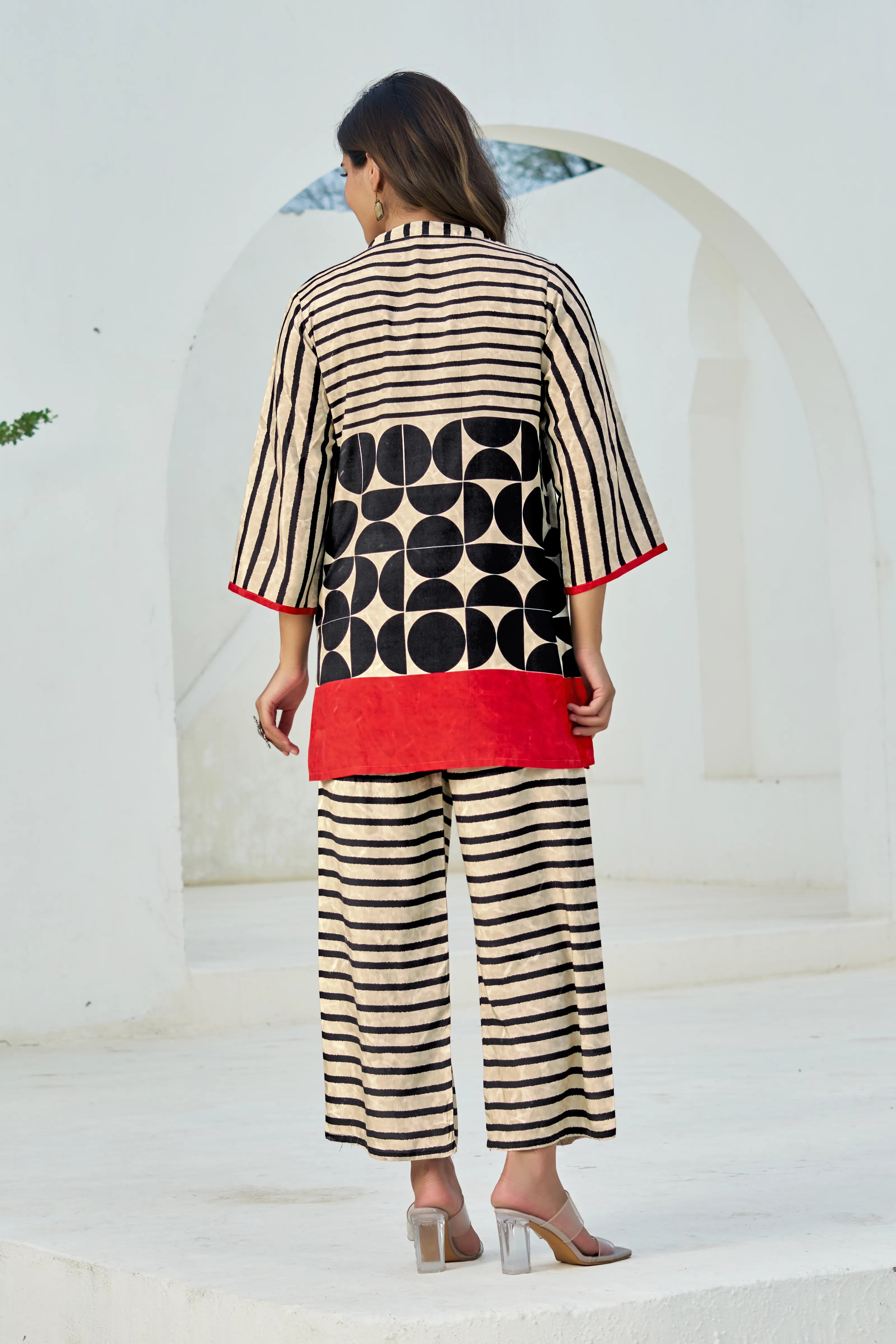 Geometric Print Viscose Muslin Co-ord Set