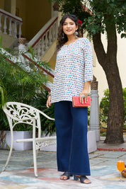 Cream Base Warli Camel Motif Cotton Kurta