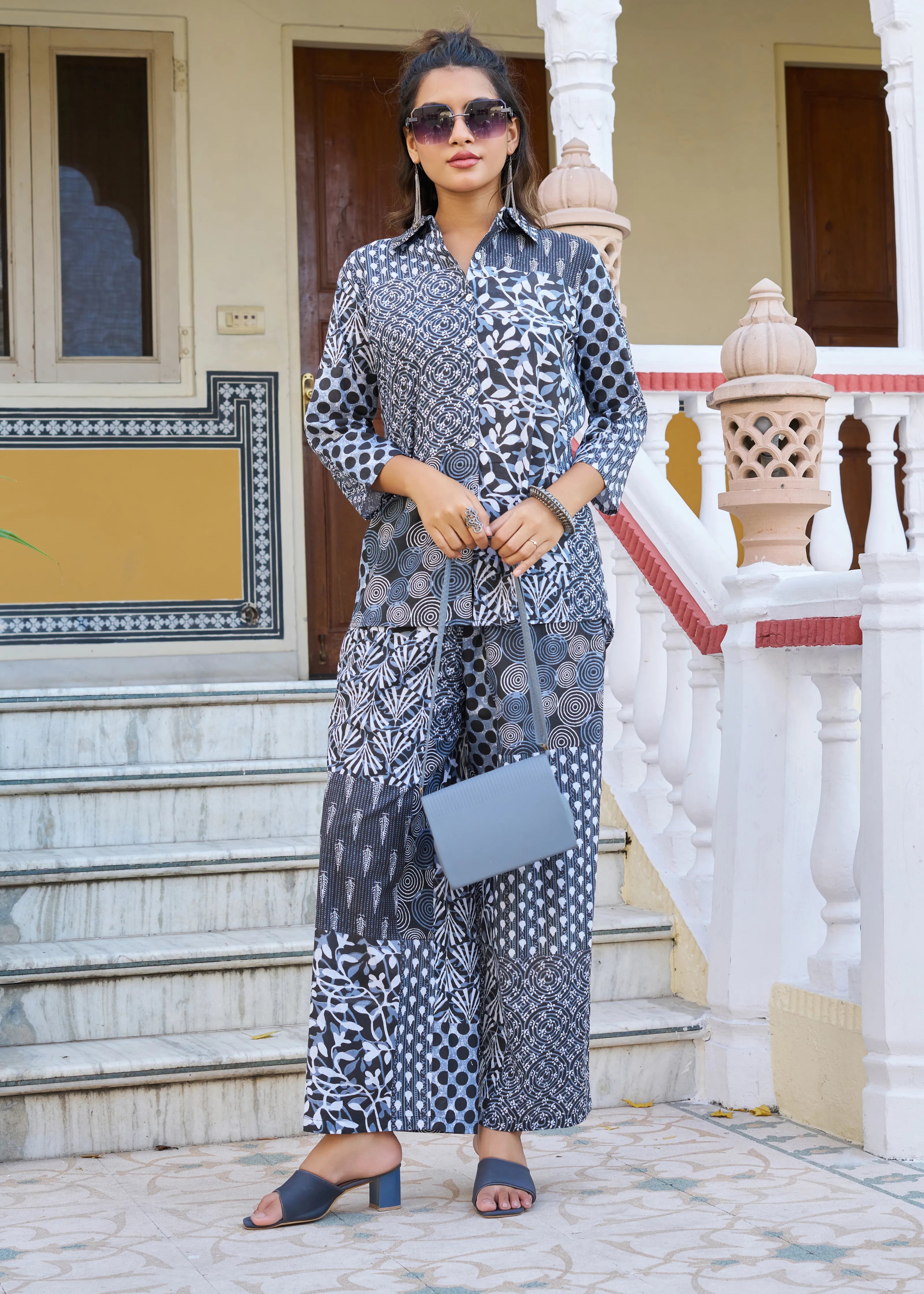 Black & White Patchwork Cotton Co-ord Set