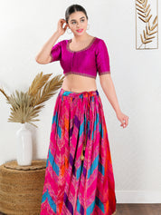 Zari Neckline Embroidery Round Neck Blouse