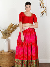 Zari Neckline Embroidery Round Neck Blouse