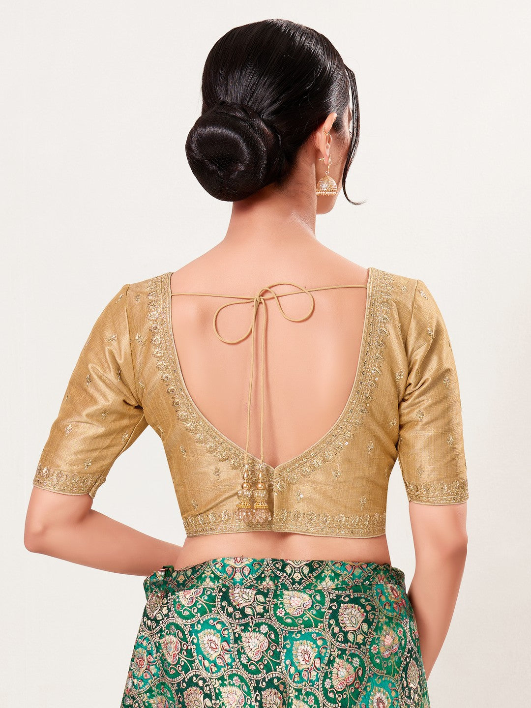 Paan Neckline Embroidery Festive Blouse