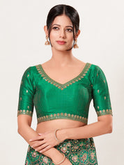 Paan Neckline Embroidery Festive Blouse
