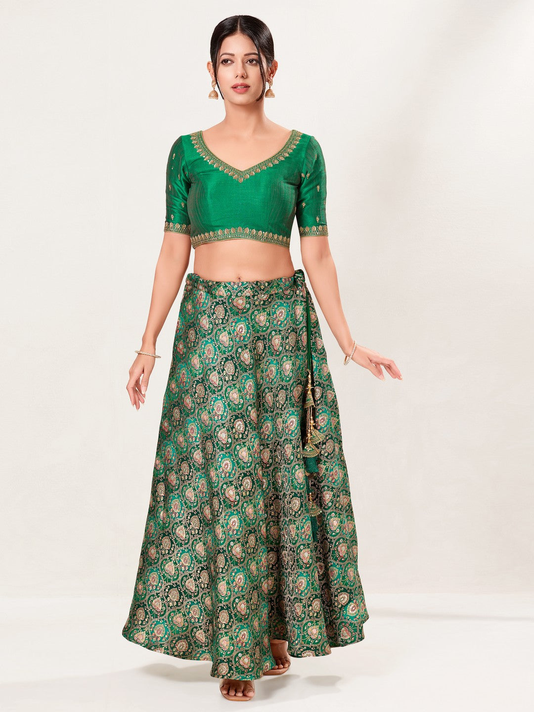 Paan Neckline Embroidery Festive Blouse