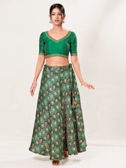 Paan Neckline Embroidery Festive Blouse