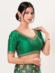 Paan Neckline Embroidery Festive Blouse