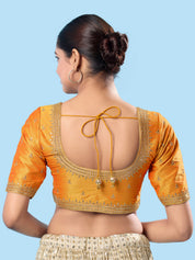 Round Neck Machine Embroidery Wedding Wear Blouse
