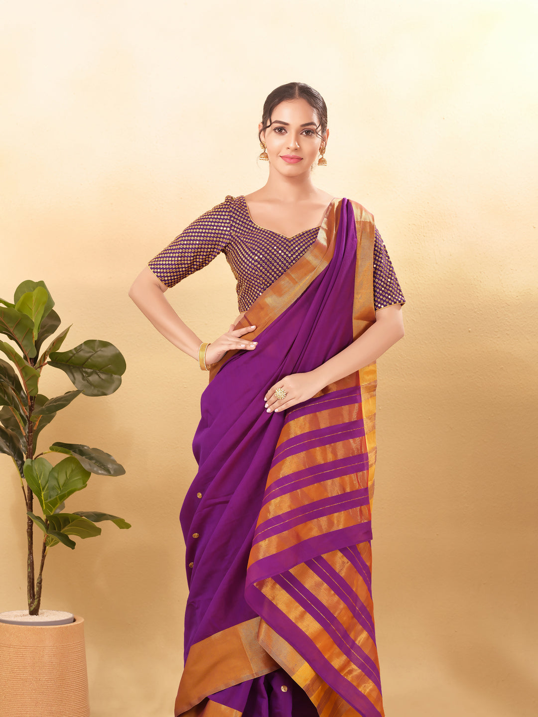 Wedding Wear Sequence Embroidery Heavy Work Blouse