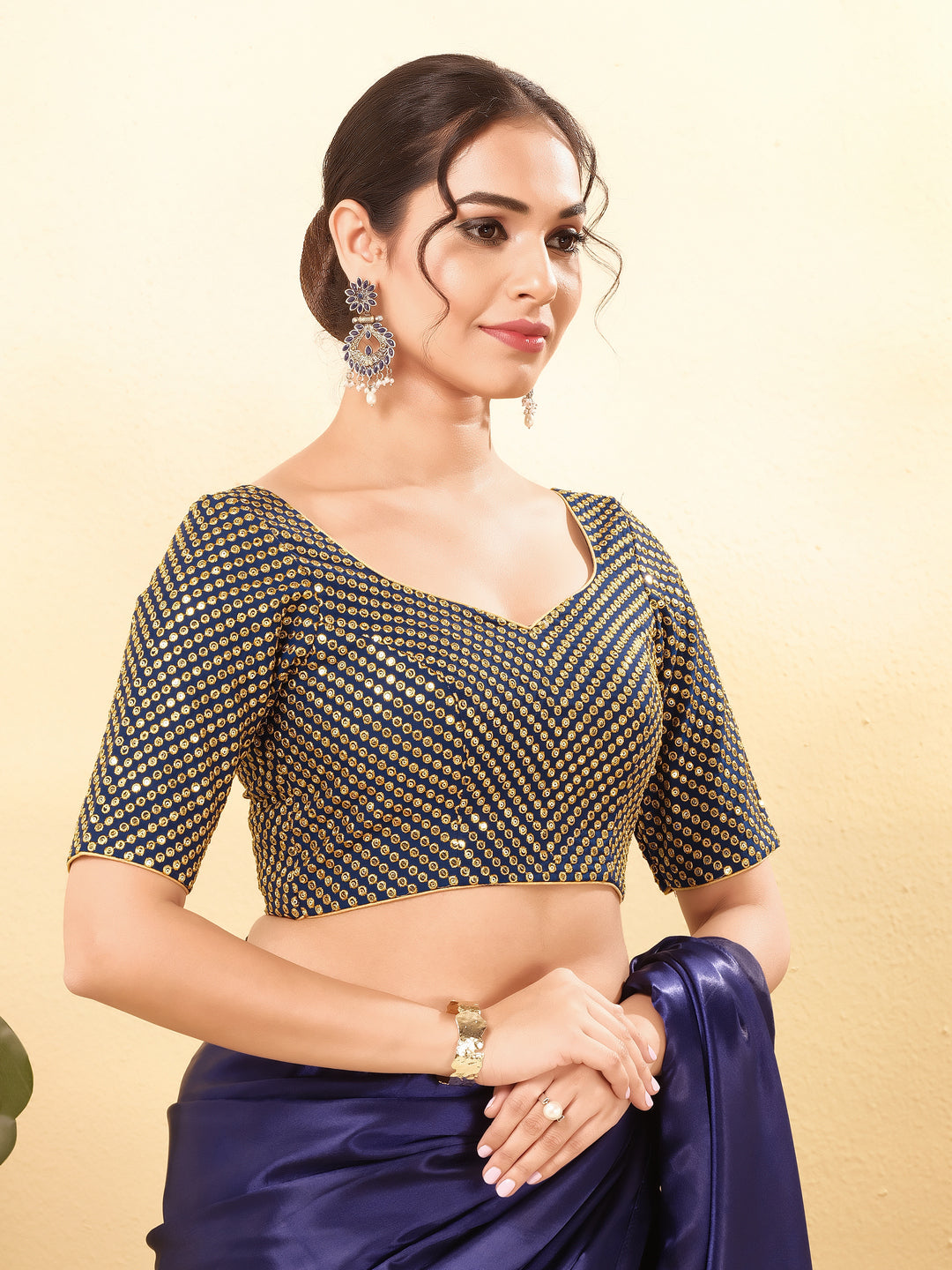 Wedding Wear Sequence Embroidery Heavy Work Blouse