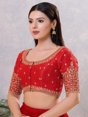 Designer Embroidered Sleeve With Neckline Wedding Special Blouse