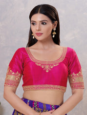 Delicate Embroidered Sleeves And Neckline Blouse