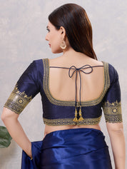 Delicate Embroidered Sleeves And Neckline Blouse