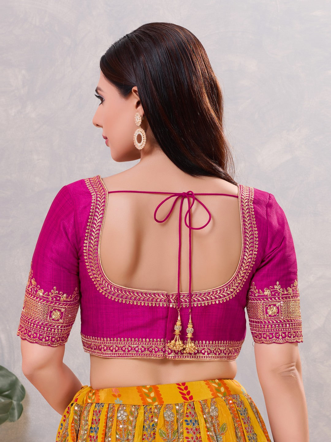Delicate Embroidered Sleeves And Neckline Blouse