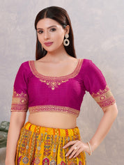 Delicate Embroidered Sleeves And Neckline Blouse