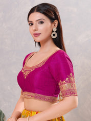 Delicate Embroidered Sleeves And Neckline Blouse