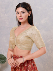 Wedding Wear Zari Embroidered Blouse