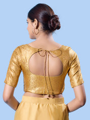 Brocade Essentials Round Neck Blouse
